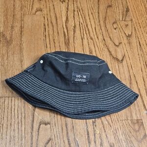 Reason Clothing Black Bucket Hat with White Stitching 100% Cotton #skateboarding